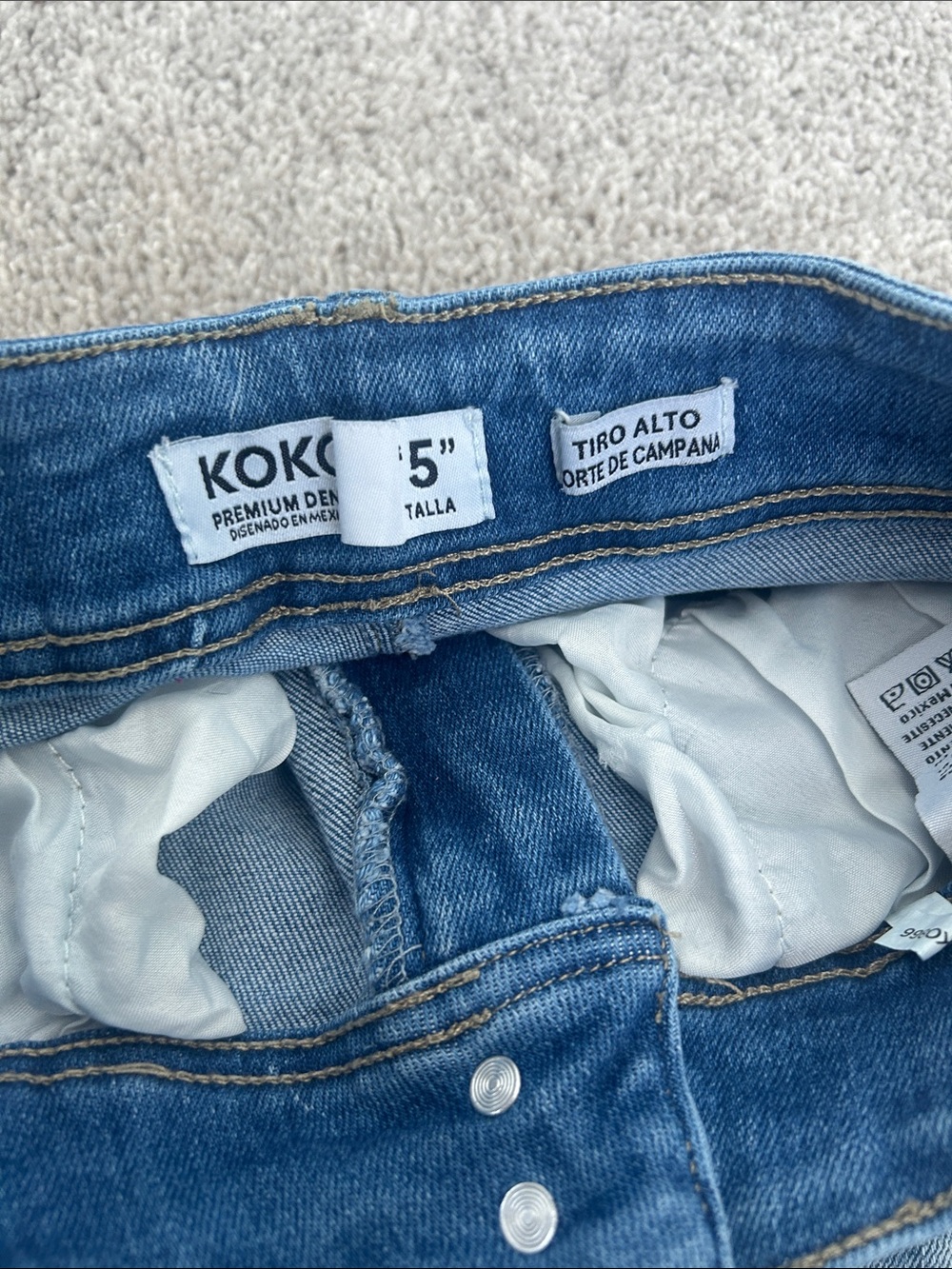 Light Blue High-Rise Flare Jeans - Picture 5 of 6